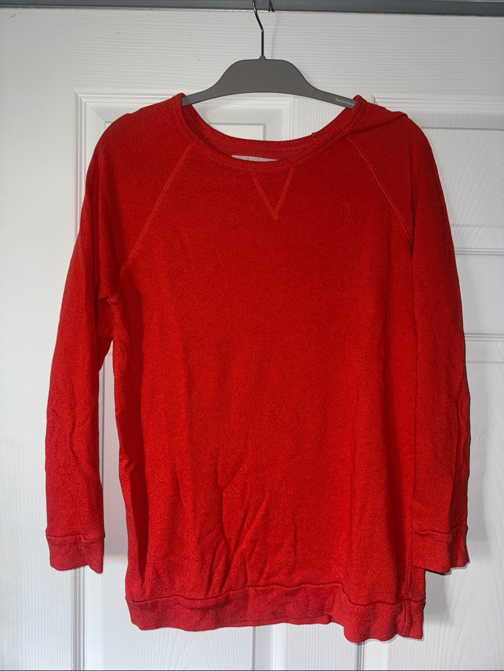 Vintage Obey Orange-Red Crewneck Pullover Sweater
